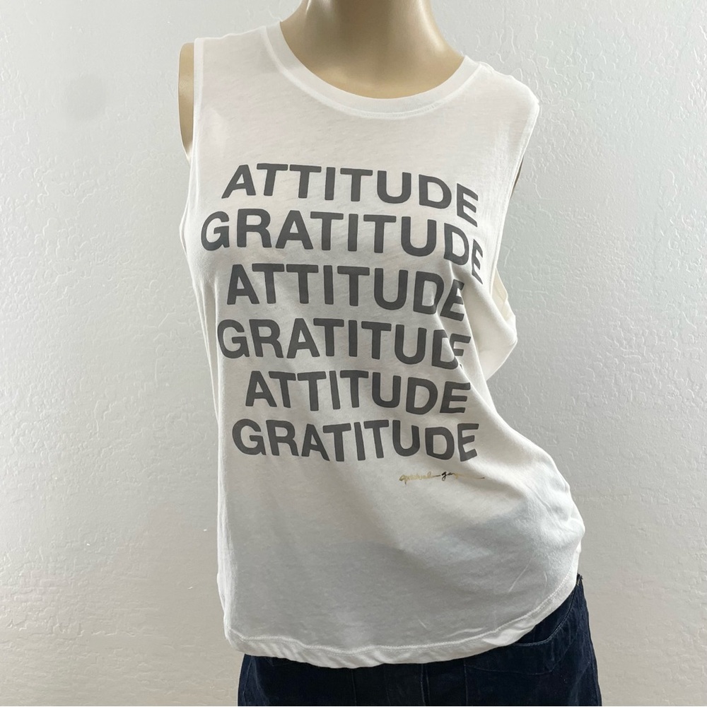 Spiritual Gangster- Attitude Gratitude workout tank top- S and M - Picture 4 of 12